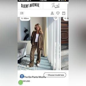 Djerf Avenue On the Go Pants Mocha Medium